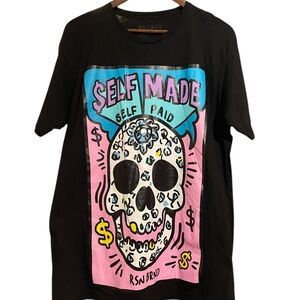 Reason Men's Self Made Tee" graphic t-shirt Large